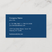 Professioneel monogram Aangepaste kleur Visitekaartje (Achterkant)