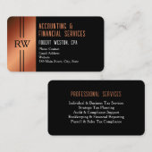 Professioneel Monogram Belastingconsulent Accounta Visitekaartje (Voorkant / Achterkant)