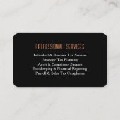 Professioneel Monogram Belastingconsulent Accounta Visitekaartje (Achterkant)