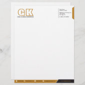 Professioneel monogram briefhoofd (Voorkant / Achterkant)