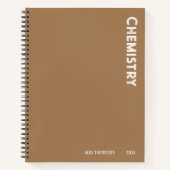 Professioneel monogram Chemie, bruin Notitieboek (Voorkant)