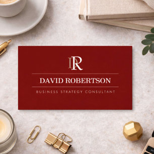 Professioneel Monogram Consultant Deep Red Visitekaartje