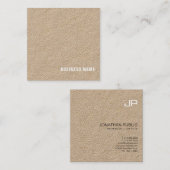 Professioneel monogram design elegant Plain Luxe Vierkante Visitekaartje (Voorkant / Achterkant)