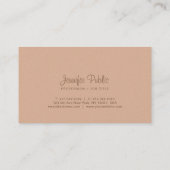 Professioneel Monogram Elegante Kleuren Parel Luxe Visitekaartje (Achterkant)