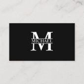 Professioneel Monogram en Naam Visitekaartje (Voorkant)
