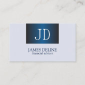 Professioneel Monogram Financieel Visitekaartje (Voorkant)