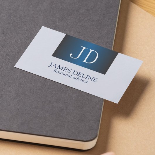 Professioneel Monogram Financieel Visitekaartje