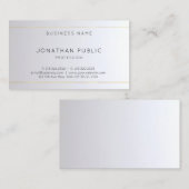 Professioneel Monogram Goud Zilver Modern Elegant Visitekaartje (Voorkant / Achterkant)