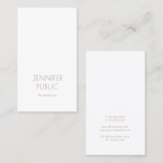 Professioneel monogram in elegant modern design visitekaartje (Voorkant / Achterkant)