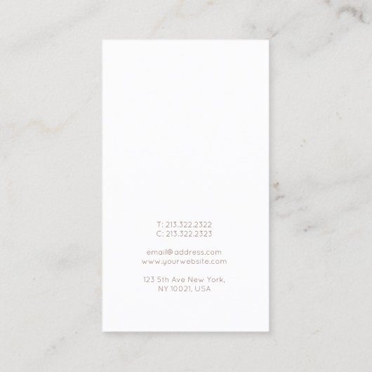 Professioneel monogram in elegant modern design visitekaartje (Achterkant)