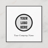 Professioneel Monogram Logo Masculine Zwart Vierkante Visitekaartje (Achterkant)