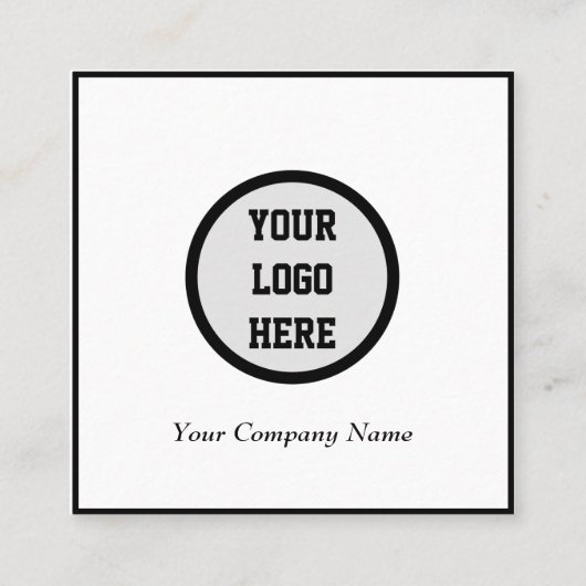 Professioneel Monogram Logo Masculine Zwart Vierkante Visitekaartje (Achterkant)