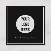 Professioneel Monogram Logo Masculine Zwart Vierkante Visitekaartje (Achterkant)