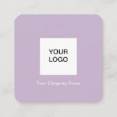 Professioneel Monogram Logo Paarse Lila Elegant Vierkante Visitekaartje (Achterkant)