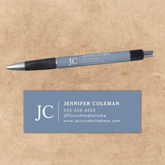 Professioneel Monogram Minimaal Logo Periwinkle Pen
