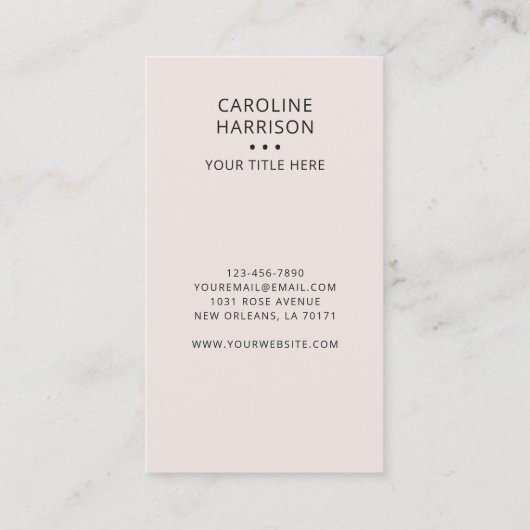 Professioneel Monogram Modern Abstract Artistiek Visitekaartje (Achterkant)