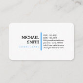 Professioneel Monogram Moderne Maya Blauwe Strepen Visitekaartje (Achterkant)