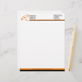 Professioneel Monogram Oranje Zakelijke Letterkop Briefhoofd