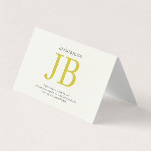 Professioneel Monogram Pastelkleur Luxe Dik Visitekaartje