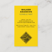 Professioneel (Monogram QR) Goud & Mat Zwart Visitekaartje (Achterkant)