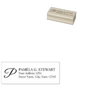 Professioneel monogram retouradres rubberstempel (Gestempeld)