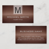 Professioneel Monogram van het Roestvrij staalmeta Visitekaartje (Voorkant / Achterkant)