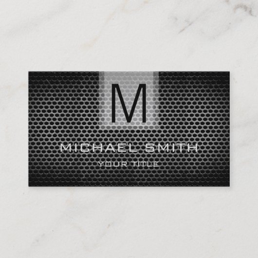 Professioneel Monogram van het Roestvrij staalmeta Visitekaartje (Voorkant)