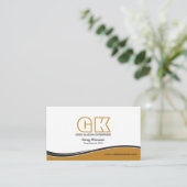 Professioneel monogram visitekaartje (Staand voorkant)