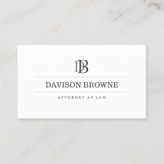 Professioneel monogram visitekaartje (Voorkant)