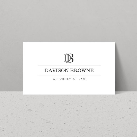 Professioneel monogram visitekaartje