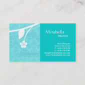 Professioneel monogram Visitekaartje Floral (Achterkant)