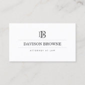 Professioneel Monogram Wit Visitekaartje (Voorkant)