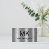 Professioneel Monogram Zakelijk Visitekaartje Ontw (Staand voorkant)