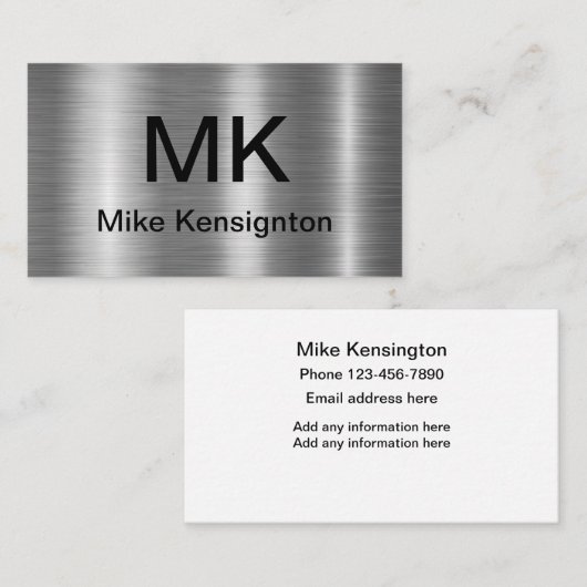Professioneel Monogram Zakelijk Visitekaartje Ontw (Voorkant / Achterkant)