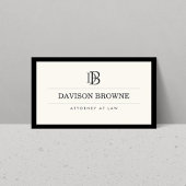 Professioneel Monogram Zwart en Ivoor Visitekaartje