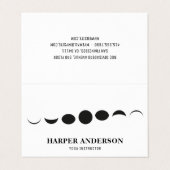 Professioneel Monogram Zwart Maan Logo Visitekaartje (Buitenkant ongevouwen)