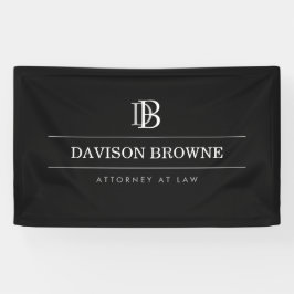 Professioneel Monogram Zwart Spandoek