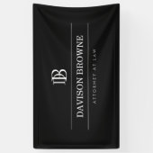 Professioneel Monogram Zwart Spandoek (Verticaal)