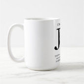 Professioneel Monogram Zwart Wit Koffiemok (Links)