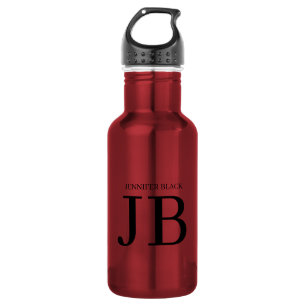 Professioneel Monogram Zwart Wit Waterfles