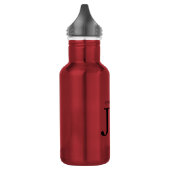 Professioneel Monogram Zwart Wit Waterfles (Links)