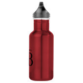 Professioneel Monogram Zwart Wit Waterfles (Rechts)