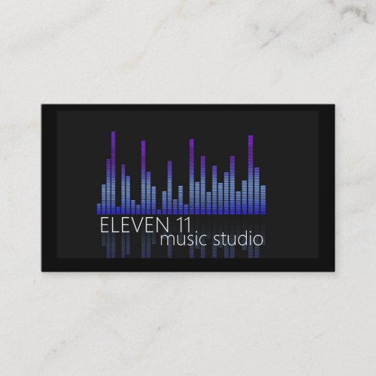 Professioneel muziek-opnamestudio visitekaartje (Voorkant)