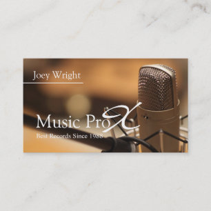 Professioneel muziek-opnamestudio visitekaartje