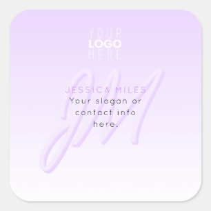 Professioneel naam- en slagzin sjabloon Lichtpaa Vierkante Sticker