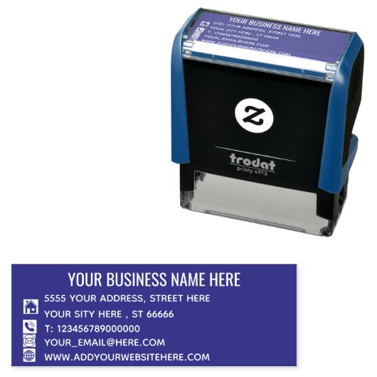 Professioneel Naam Info Adres Kleur Stempel Voorbe (In situ)