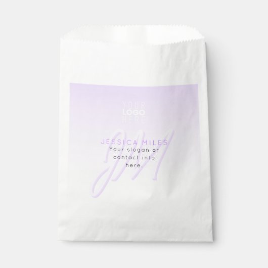 Professioneel Naam & Slogan Template | Lichtpaars Bedankzakje (Voorkant)