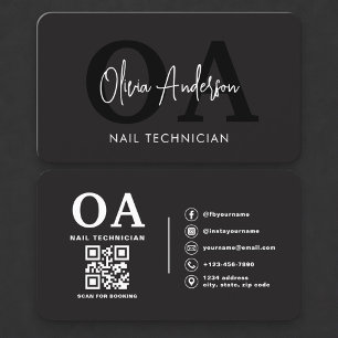 Professioneel Nagelspecialist QR-code Visitekaartje