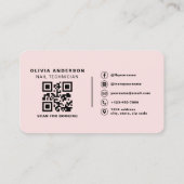 Professioneel Nagelstylist Foto QR Code Visitekaartje (Achterkant)
