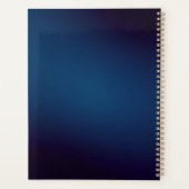Professioneel Navy Blauw Gouden Caduceus Medisch Planner (Achterkant)